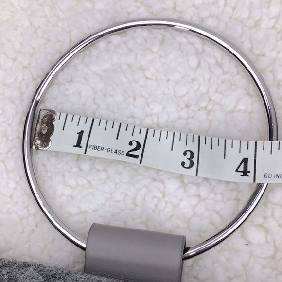 Theory Whitney Crossbody Bag in Gray Wool/ Green Suede- NEW - Picture 6 of 16